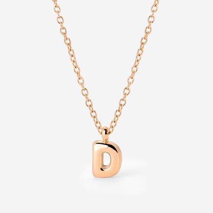 Bubble Letter Collana Oro Rosa