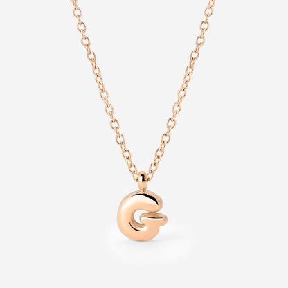 Bubble Letter Collana Oro Rosa