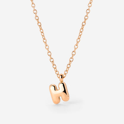 Bubble Letter Collana Oro Rosa