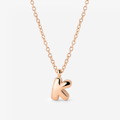 Bubble Letter Collana Oro Rosa