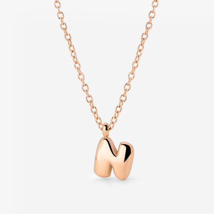 Bubble Letter Collana Oro Rosa