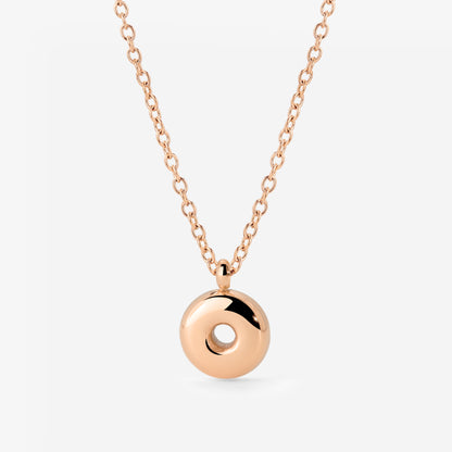 Bubble Letter Collana Oro Rosa