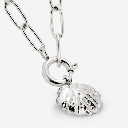 Ocean Lovers Oval Links Collana Set Argento