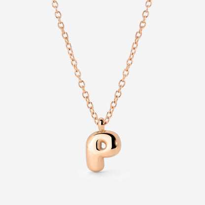 Bubble Letter Collana Oro Rosa