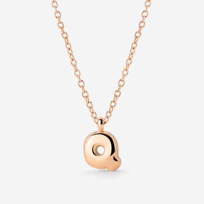 Bubble Letter Collana Oro Rosa