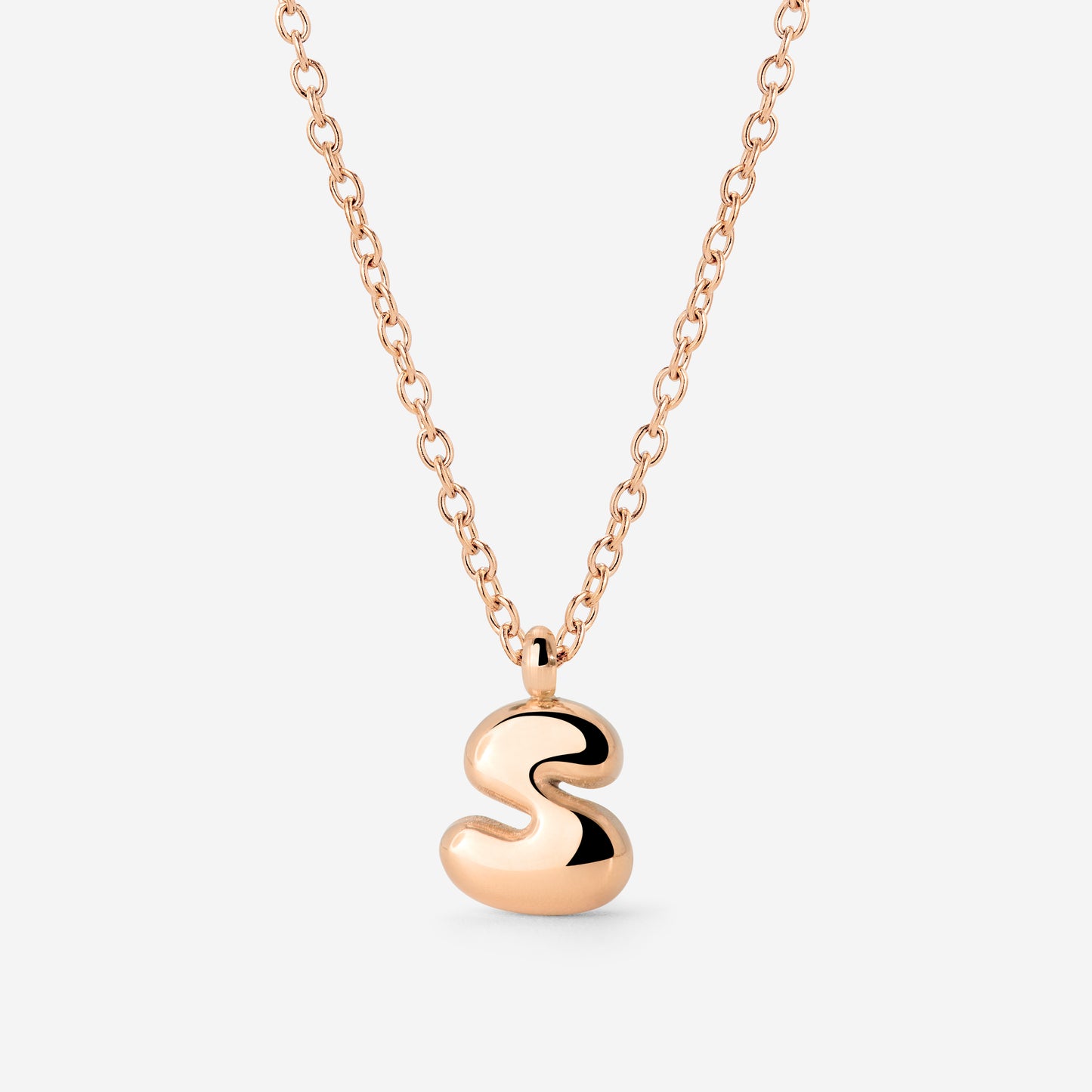 Bubble Letter Collana Oro Rosa