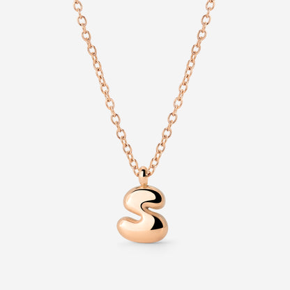 Bubble Letter Collana Oro Rosa
