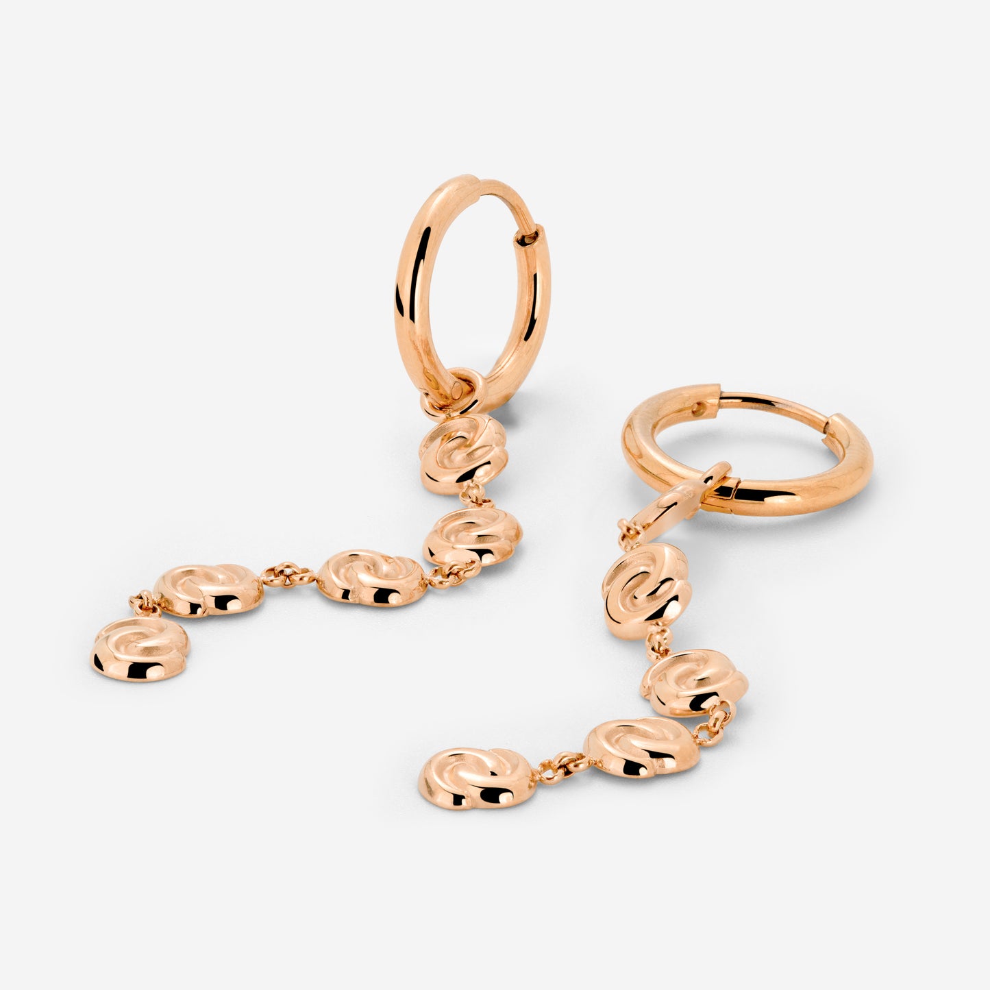 Tides of Time Hoop Set Small Oro Rosa