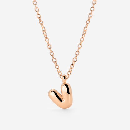 Bubble Letter Collana Oro Rosa