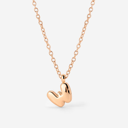 Bubble Letter Collana Oro Rosa