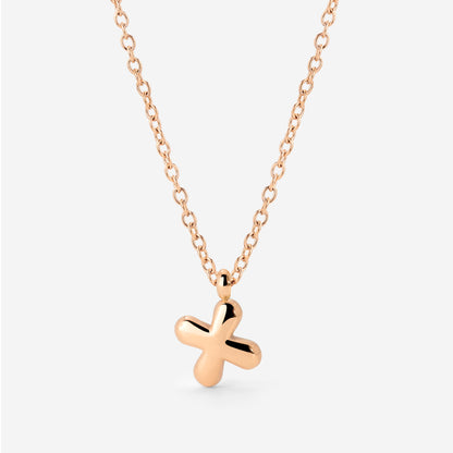 Bubble Letter Collana Oro Rosa