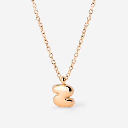 Bubble Letter Collana Oro Rosa