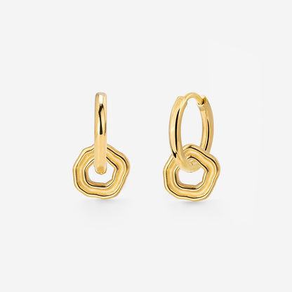 Coastal Charm Hoop Set Small Oro