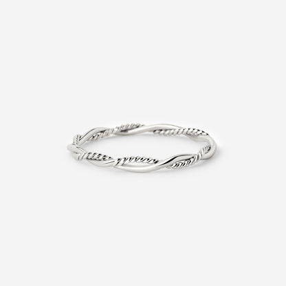 Curly Twist Anello Argento