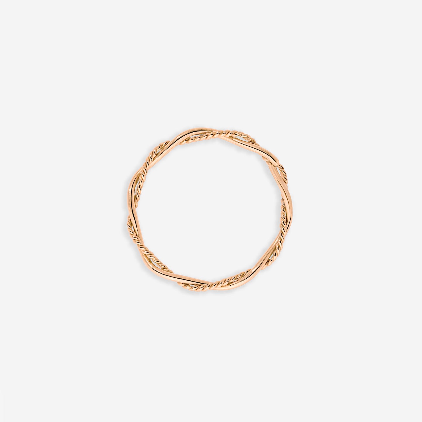 Curly Twist Anello Oro Rosa