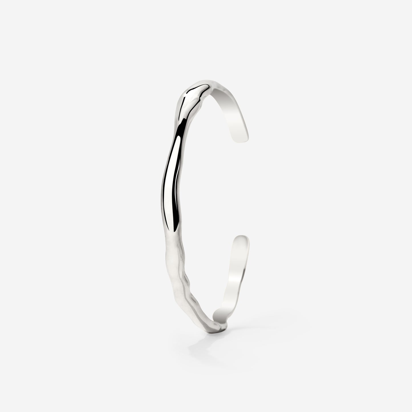 Flowing Bangle Argento