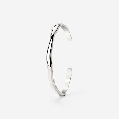 Flowing Bangle Argento