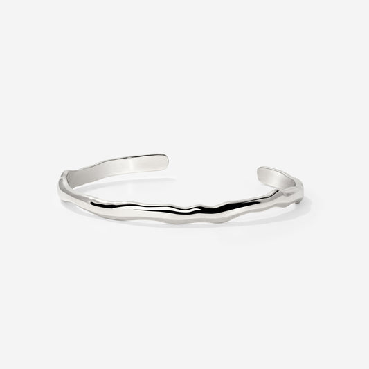 Flowing Bangle Argento