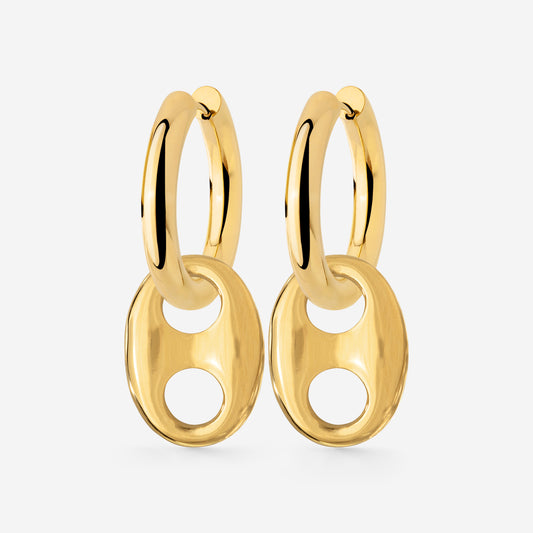 Chunky Gem Find Hoop Set Medium Oro