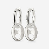 Chunky Gem Find Hoop Set Medium Argento