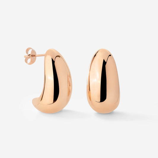 Huggie Orecchini Oro Rosa