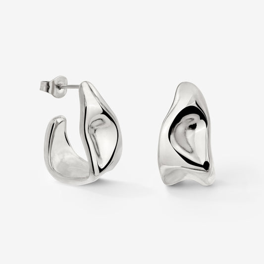 Liquid Shape Orecchini Argento