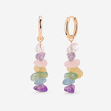 Luminous Lisy Hoop Set Small Oro Rosa