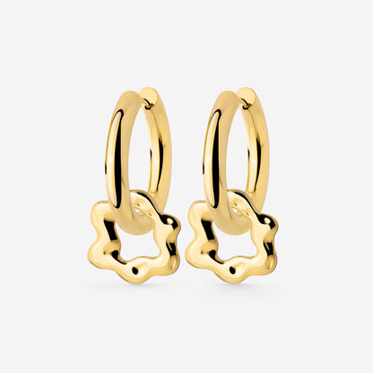Chunky Melting Donut Hoop Set Medium Oro