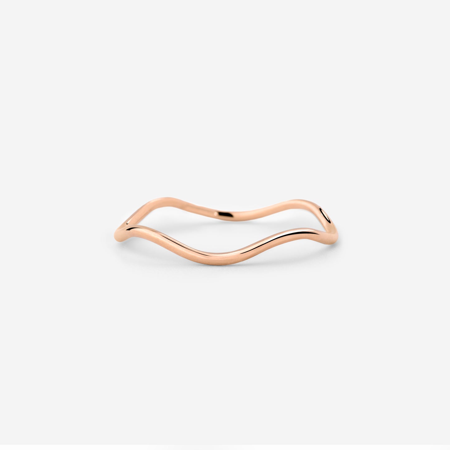 Slim Wave Anello Oro Rosa