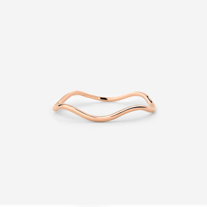 Slim Wave Anello Oro Rosa
