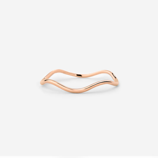 Slim Wave Anello Oro Rosa