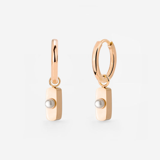 Time Travellers Hoop Set Small Oro Rosa