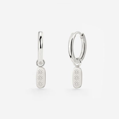 Under the Sun Hoop Set Small Argento