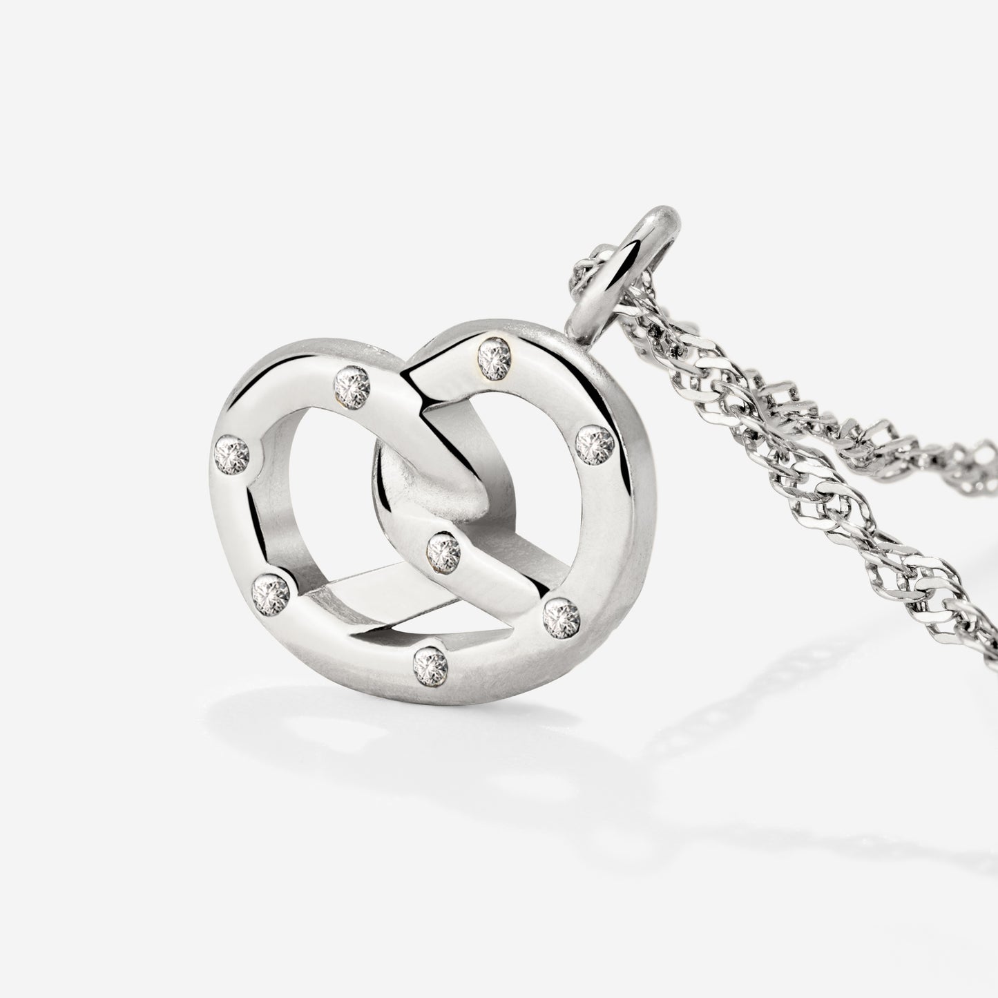 Bedazzle my Pretzel Collana Argento