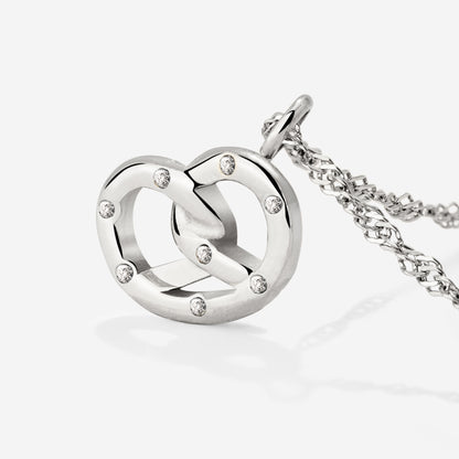 Bedazzle my Pretzel Collana Argento