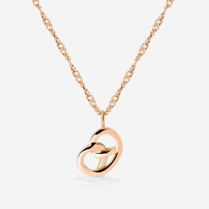 Bedazzle my Pretzel Collana Oro Rosa