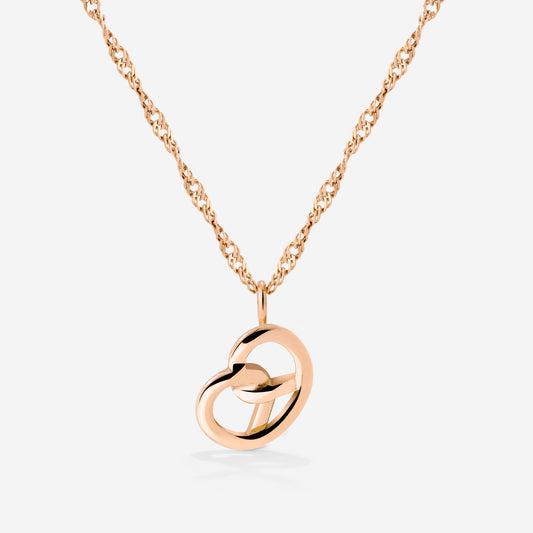 Bedazzle my Pretzel Collana Oro Rosa
