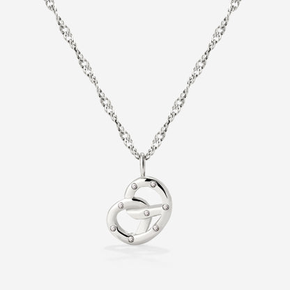 Bedazzle my Pretzel Collana Argento
