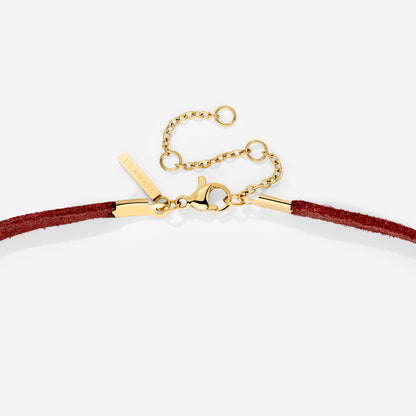 Pretzel Babe Choker Dark Red