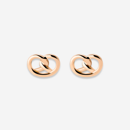 Pretzel Babe Orecchini Oro Rosa