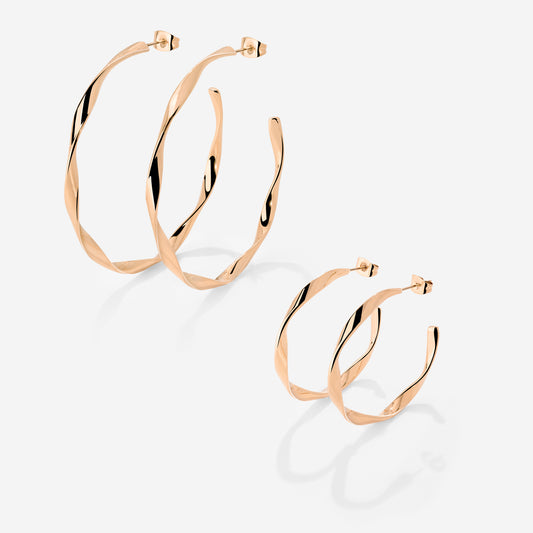 Sahira Hoop Bundle Oro Rosa