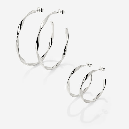 Sahira Hoop Bundle Argento