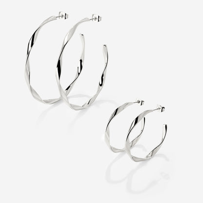 Sahira Hoop Bundle Argento