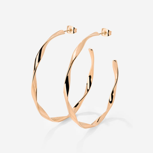 Sahira Orecchini Large Oro Rosa