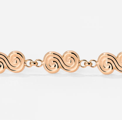 Serpent's Whisper Hoop Set Small Oro Rosa