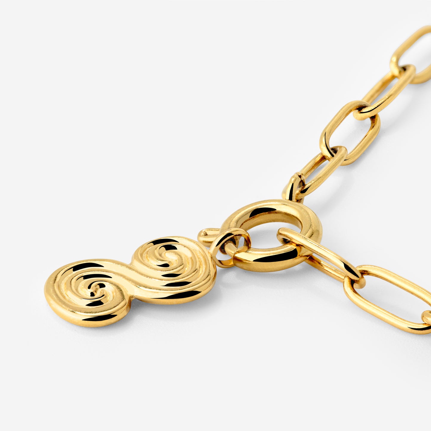 Serpent's Whisper Oval Links Collana Set Oro