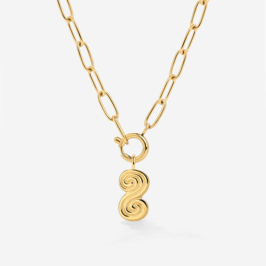 Serpent's Whisper Oval Links Collana Set Oro