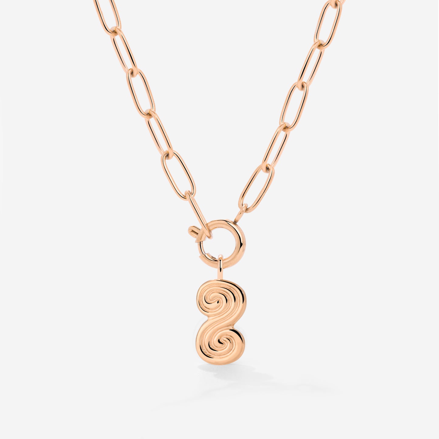 Serpent's Whisper Oval Links Collana Set Oro Rosa