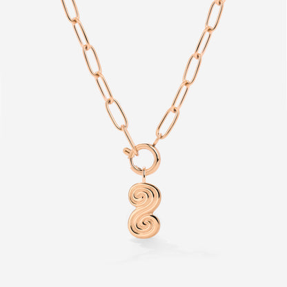 Serpent's Whisper Oval Links Collana Set Oro Rosa