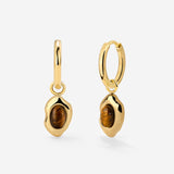 Tiger's Eye Hoop Set Small Oro